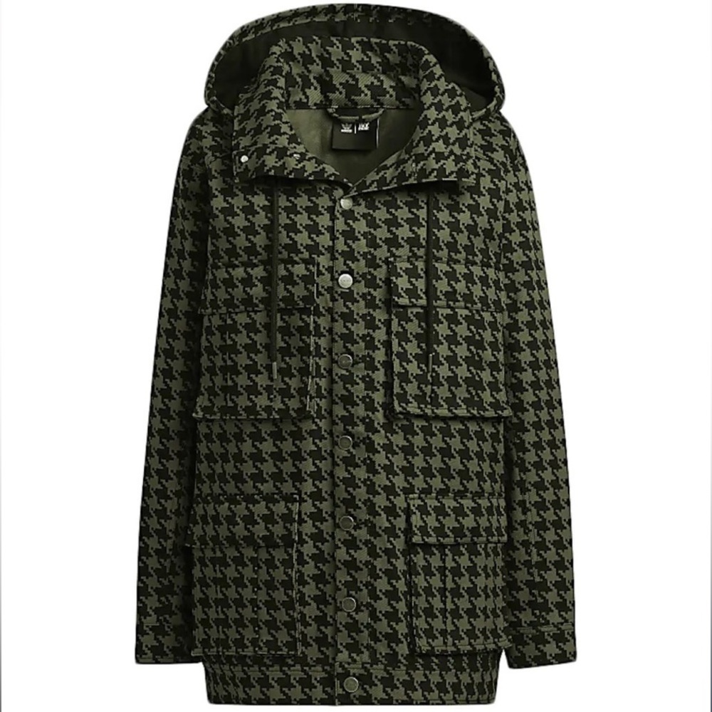 Adidas × Ivy Park Houndstooth Print Parka (Twill Track Jacket)